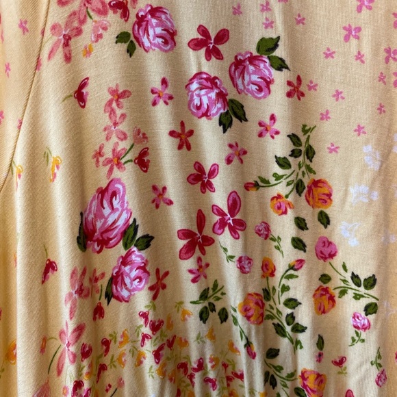 Torrid Yellow Floral Babydoll Dress | Super Soft Knit | Size 3X - Picture 6 of 7